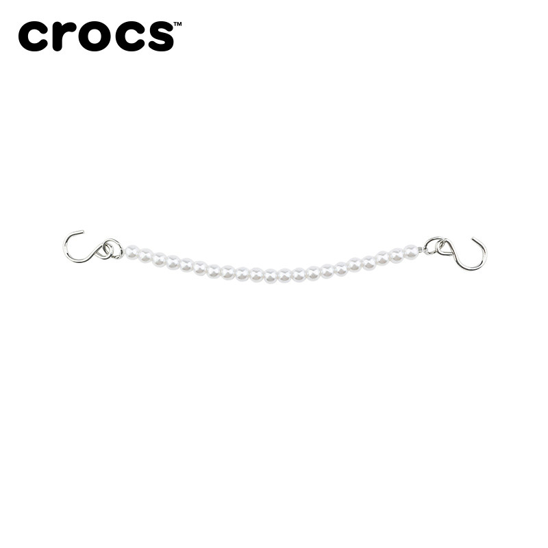 Crocs卡骆驰智必星配件洞洞鞋花 质感珍珠链条