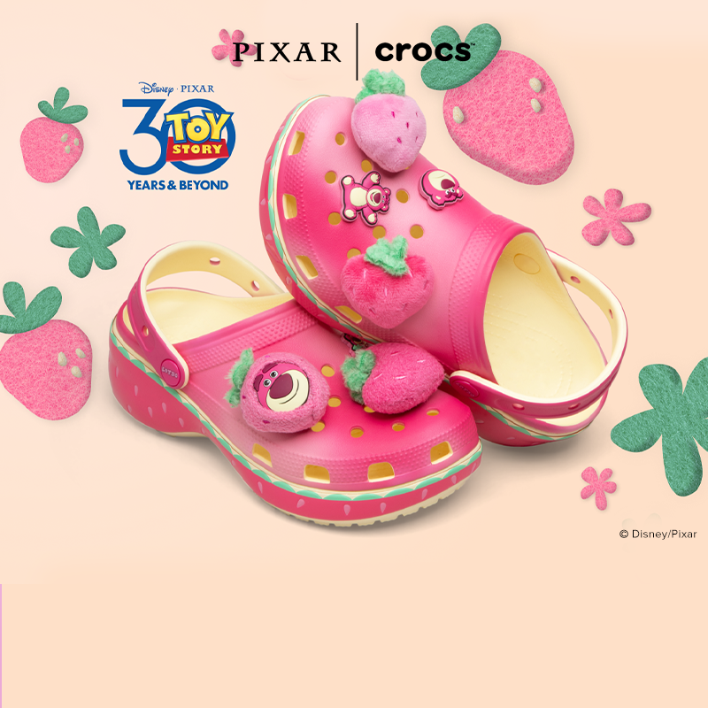 Crocs玩具总动员草莓熊合作系列 经典草莓熊云朵洞洞鞋|212