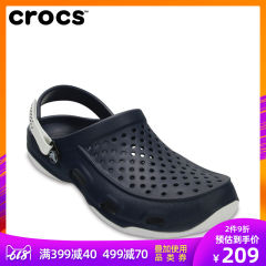 Crocs卡骆驰男 凉鞋夏2019新款男士激浪甲板平底洞洞便鞋|203981