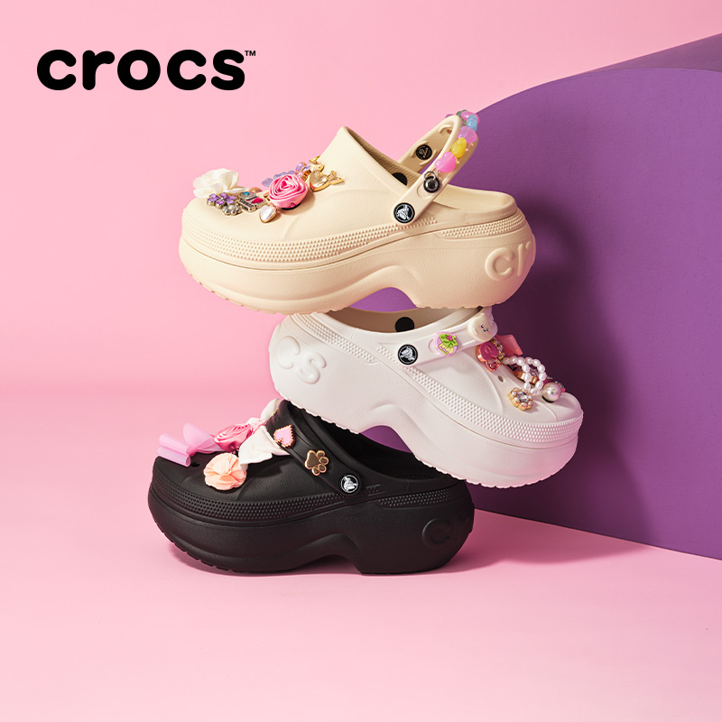 Crocs贝拉洞洞鞋厚底女鞋