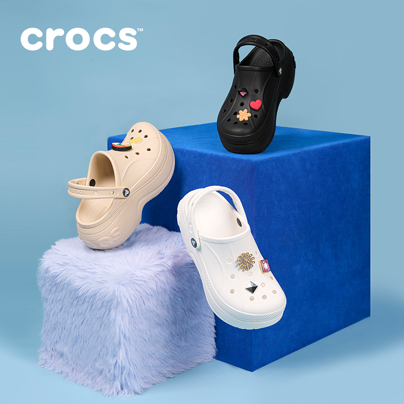 Crocs贝拉洞洞鞋厚底女鞋