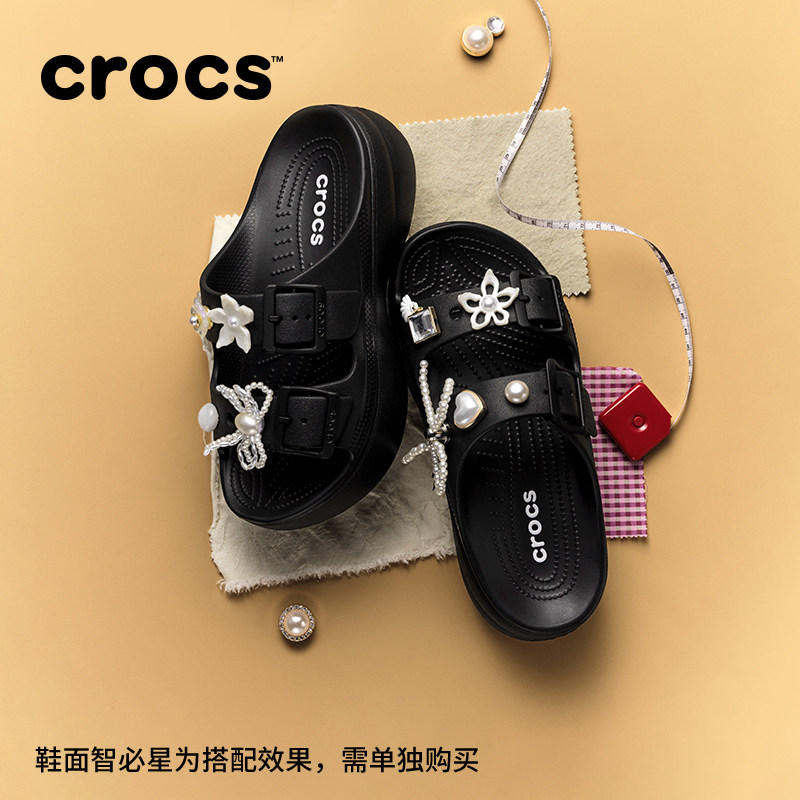 Crocs卡骆驰经典云朵自在女士厚底凉鞋户外拖鞋女鞋|212880