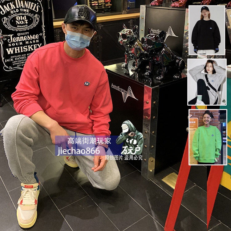 男女韩国情侣宽松潮牌长袖套头潮卫衣/绒衫