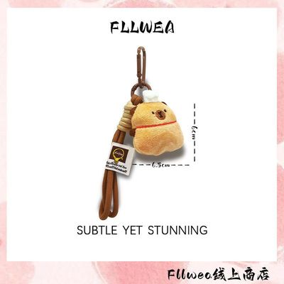 Fllwea卡皮巴拉面包师包挂件超萌百搭高颜值书包旅行包挂件二次元