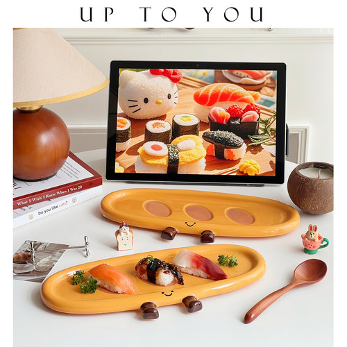 SHˇ新款面包造型好看的寿司盘子