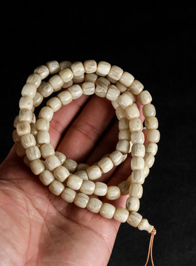 鹿骨108颗桶珠手链手串文玩