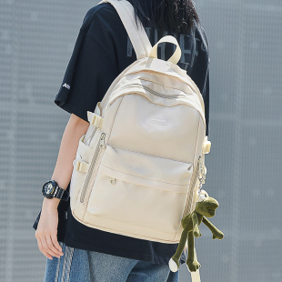 双肩包女旅游轻便初中高中大学生书包简约上班通勤大容量旅行背包