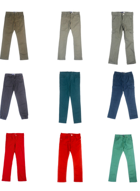 儿童春秋棉质长裤法单男女童大弹力舒适百搭休闲直筒裤子