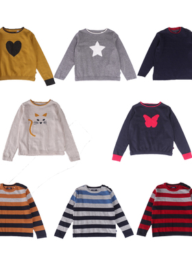 儿童秋冬套头毛衣法单男女童宝宝棉质柔软舒适长袖提花针织衫3岁