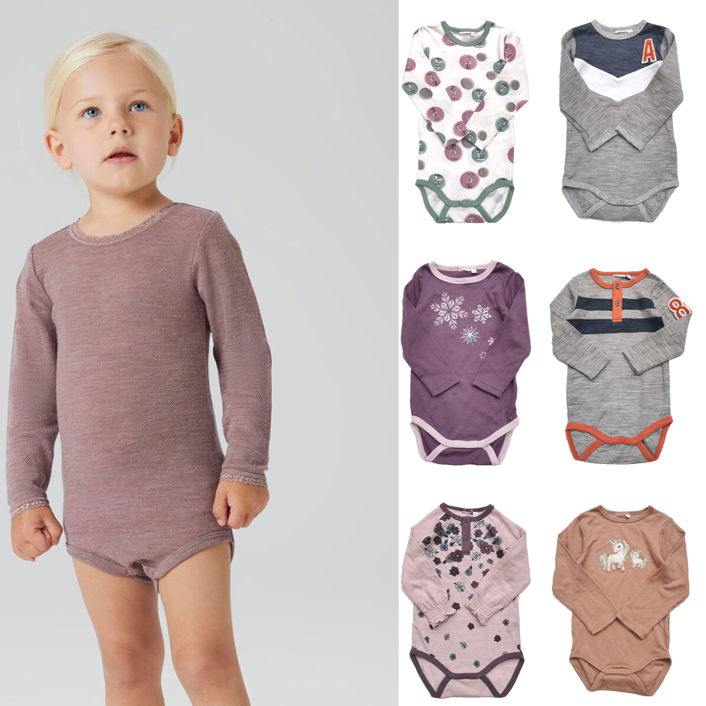 丹麦NAME家美利奴羊毛保暖睡衣套装儿童春秋居家服美丽诺秋衣秋裤