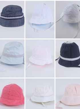 儿童春夏秋渔夫帽法单男女童洋气遮阳帽棉质透气帽子多款入