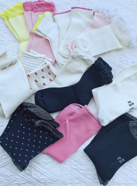 法国小帆船儿童短袜女童四季棉质弹力袜子舒适好穿吸汗袜组合装