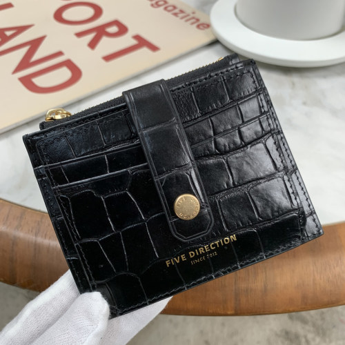 钱包新款爆款小众牛皮卡包鳄鱼纹