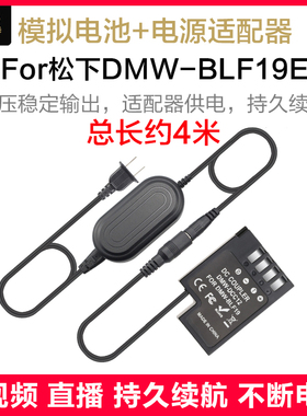 沣标DMW-BLF19E外接电源供电适用松下GH5假电池S5 GH4 GH3 GH5S S5K S5M2 GH6 GH5M2 S52X G9LGK微单相机直播