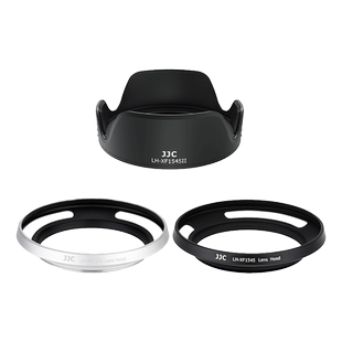 JJC 适用富士X-A5 XA20 XT100 XT30 XA7 XT200镜头XC 15-45mm遮光罩X-T100 X-T30 X-S10 15-45配件 52mm UV镜