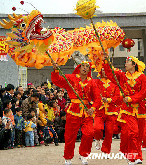 舞龙舞狮道具龙头舞龙服装舞龙灯三号9节龙国标绸布龙钢丝龙饱满