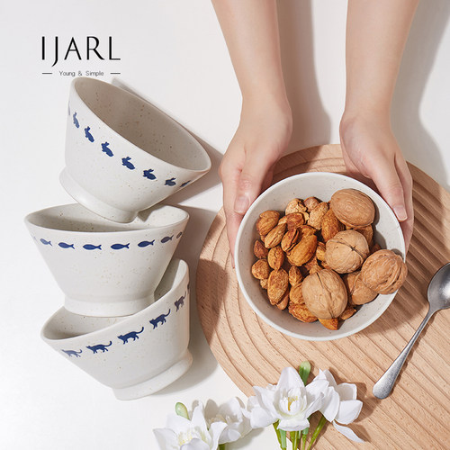 ijarl陶瓷日式成年哑光釉芝麻釉