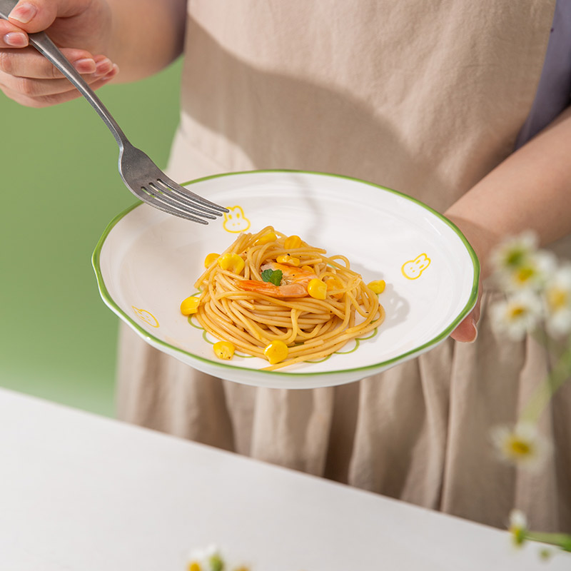 ijarl汤盘陶瓷小清新植物元素