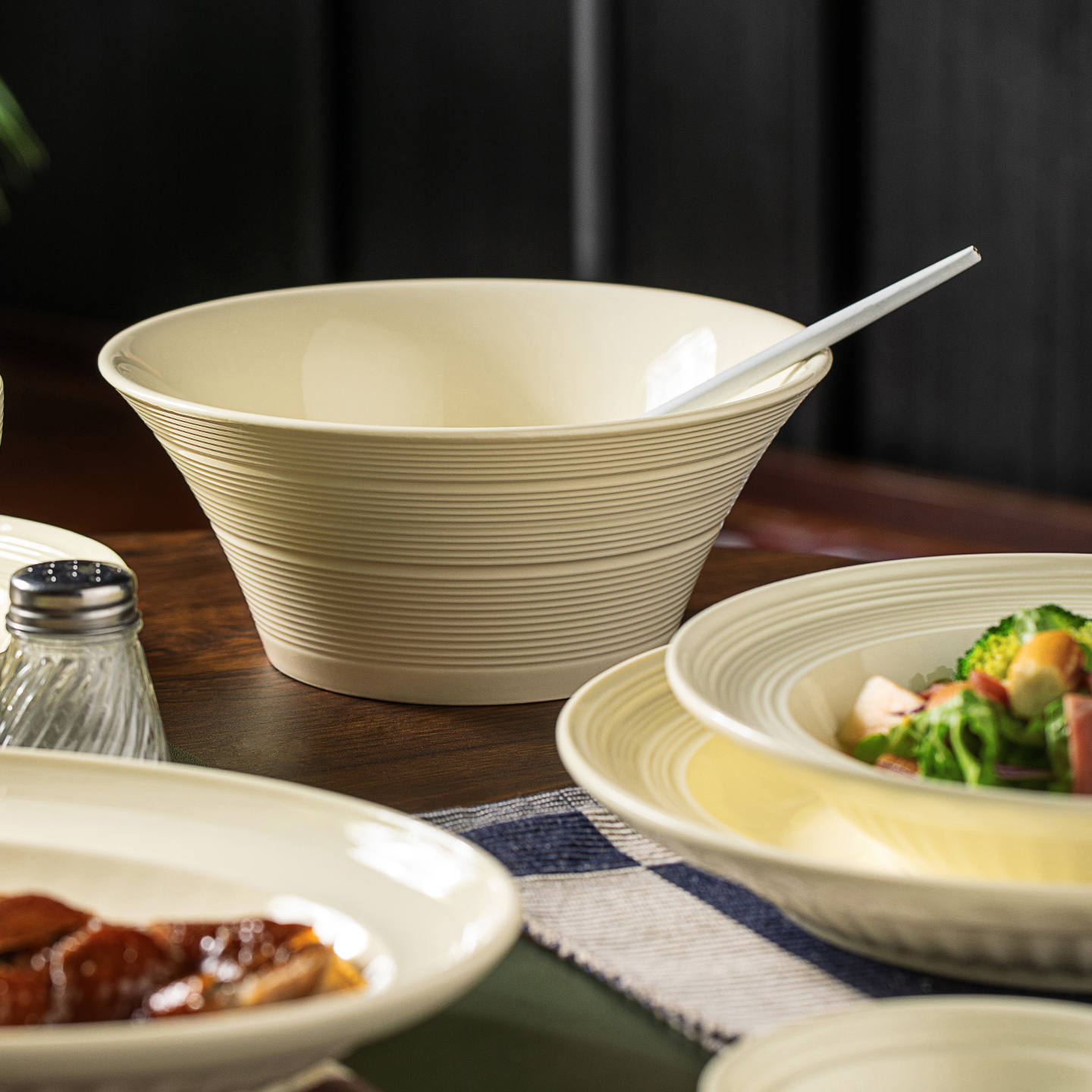 中古风陶瓷碗盘子家用2025新款