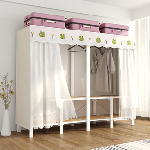 免安装 简易卧室布衣柜家用折叠衣橱出租房用经济型收纳柜子置物架