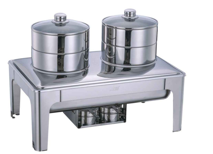 YUFEH宇辉电热蒸笼炉 双头保温酒店自助不锈钢早餐点心蒸包炉