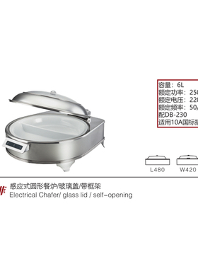 KINGO南洋精工可视MD204自助餐炉全自动电加热 人体感应开合MD201