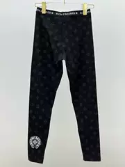 Trendy Brand 2026 New Letter Print Sanskrit Cross Pattern Unisex Fashion Casual Pants Pure Cotton Leggings