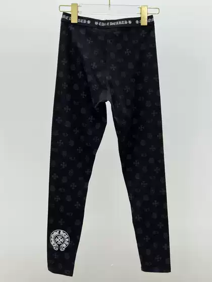 Trendy Brand 2026 New Letter Print Sanskrit Cross Pattern Unisex Fashion Casual Pants Pure Cotton Leggings