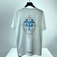 Trendy Brand 2026 New Style Sanskrit Letter Print Cross Unisex Fashion Casual Loose Pure Cotton Short-Sleeve T-Shirt