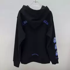 Trendy Brand 2026 New Style Small Tongue Letter Print Pure Cotton Hooded Zip-Up Cardigan Jacket for Men and Women, Couple Style