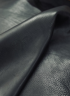 黑色全植鞣皮！厚挺！美国植鞣公牛皮 密度紧实 Mbox风格2.5mm