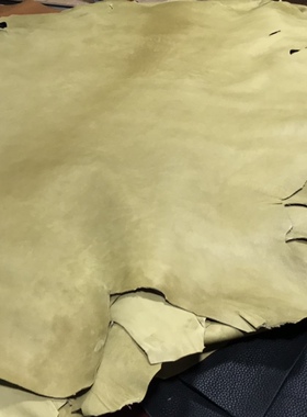 本染姜黄色绵羊皮1.0mm 9.5-11尺 柔软粒面羊皮 108/张包邮