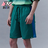 运动短裤 Adidas 系带时尚 三叶草男女同款 IK8599 阿迪达斯正品