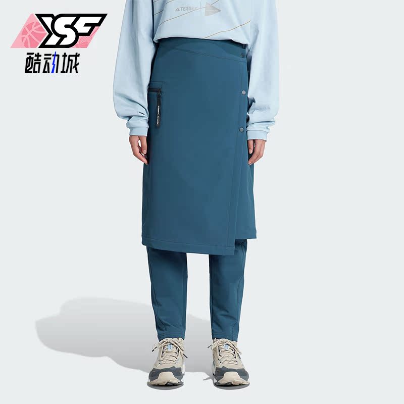 Adidas/阿迪达斯正品户外女士运动二合一徒步软壳裤IB4819