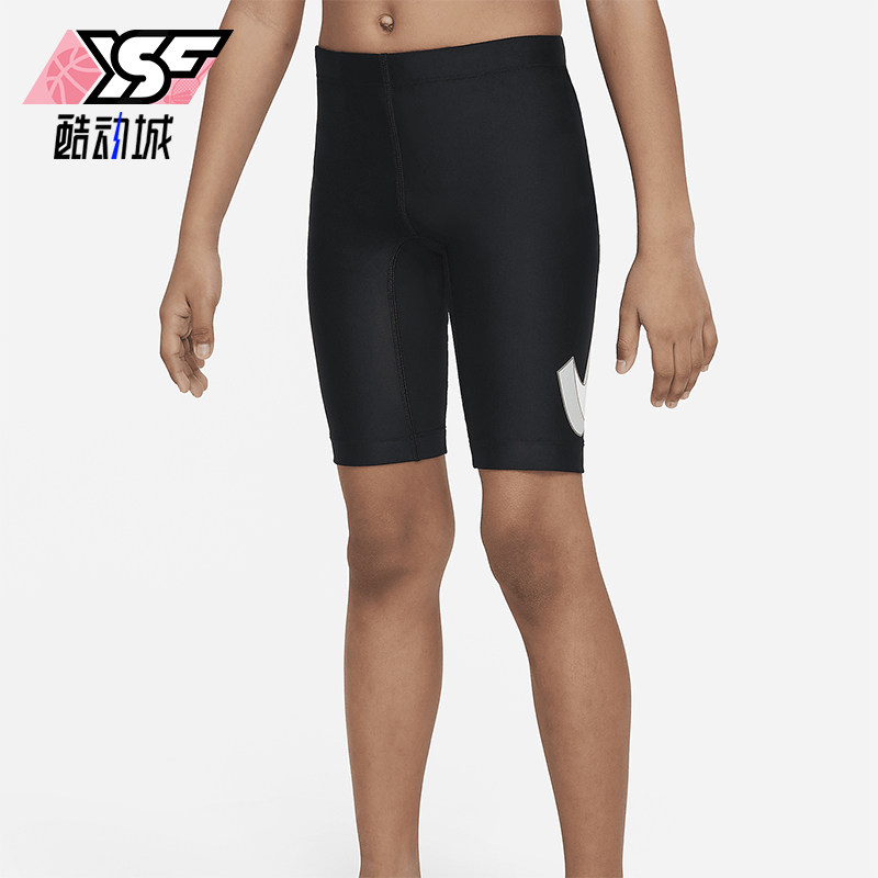 Nike/耐克正品Swim 3-D Swoosh大童男孩紧身短裤FZ7377-010