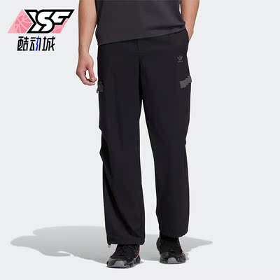 阿迪达斯男运动休闲直筒工装长裤