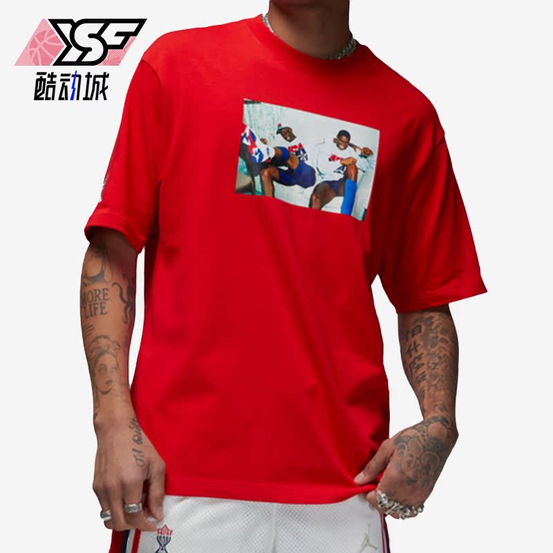 Nike/耐克正品JORDAN男子款运动欧文印花篮球短袖T恤DR2951-657