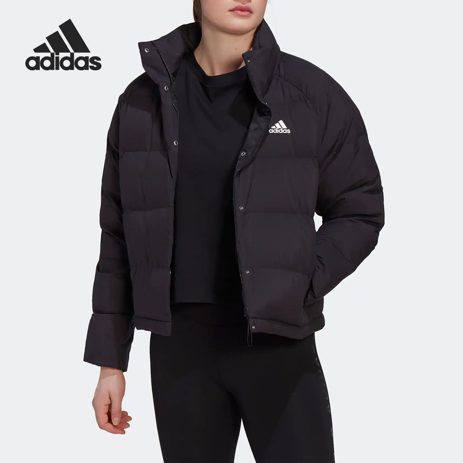 Adidas/阿迪达斯正品新款女子保暖运动立领羽绒服外套HG8696