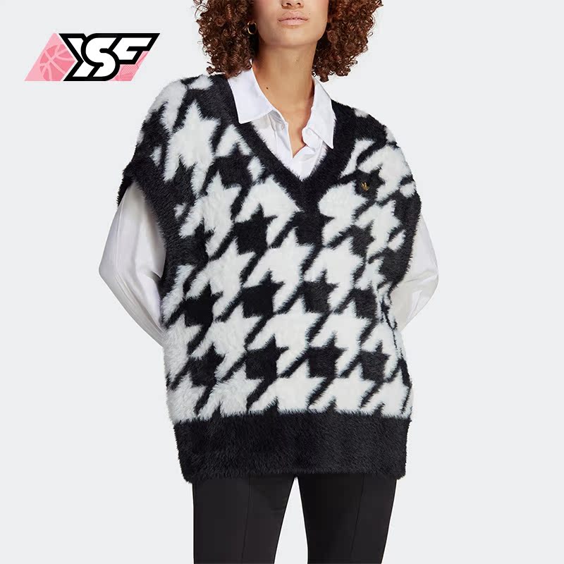 Adidas/阿迪达斯正品三叶草女士时尚运动宽松马甲背心IB8613