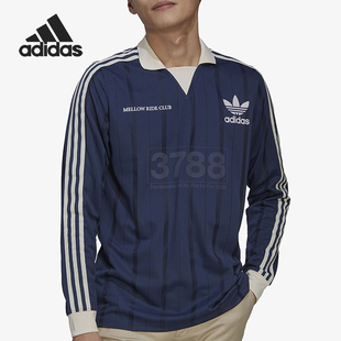 运动POLO衫 Adidas HN1676 复古长袖 简约男女同款 阿迪达斯正品 新款