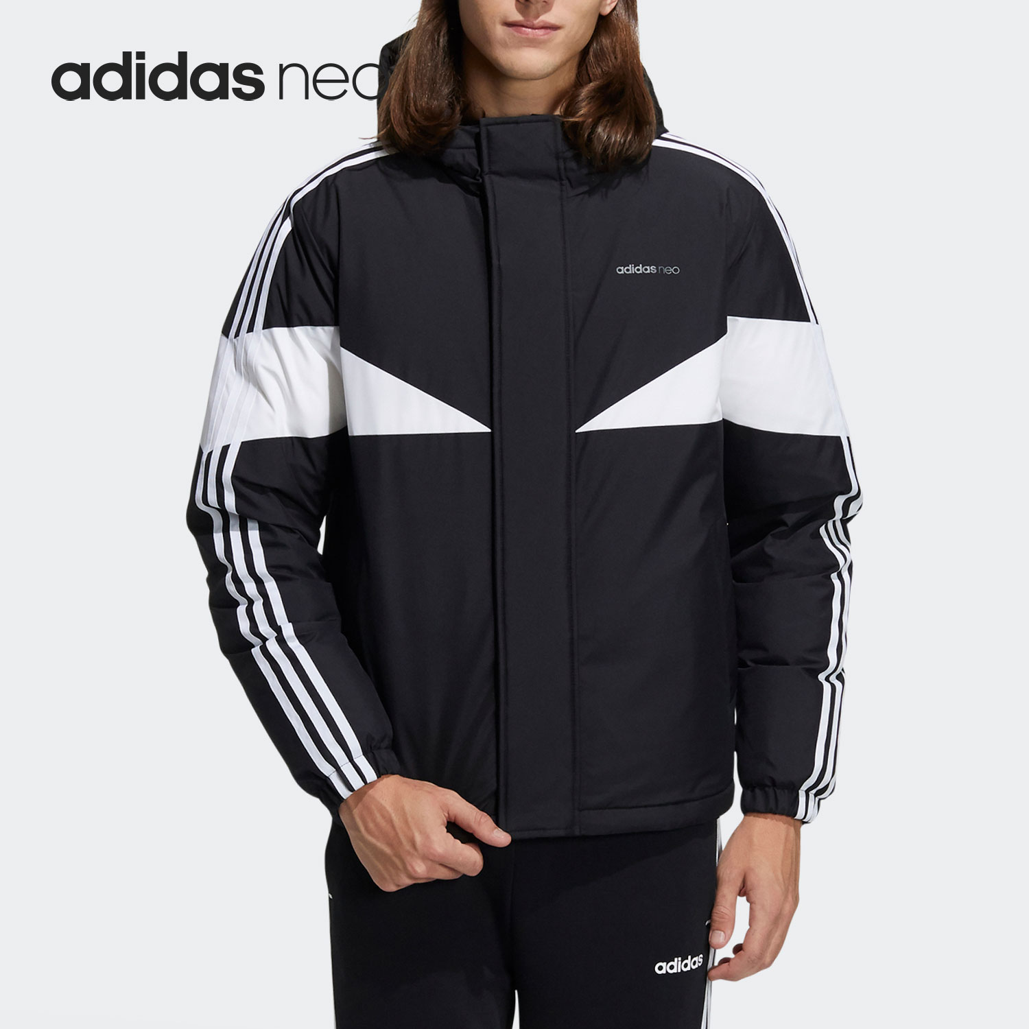 Adidas/阿迪达斯正品Neo 2021冬季新款男子保暖羽绒服H45243