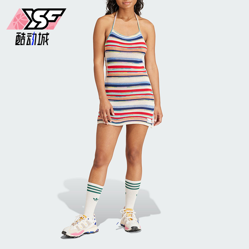 阿迪达斯三叶草运动吊带连衣裙