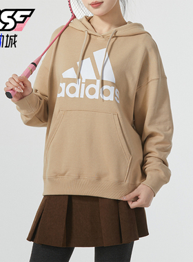 Adidas/阿迪达斯正品W BL FT O HD女士宽松连帽套头衫IR5448