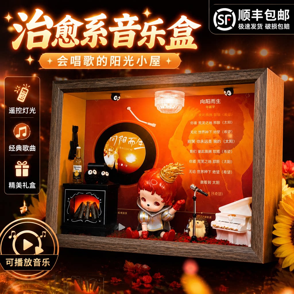华晨宇手办周边音乐盒摆件创意diy礼品送女友闺蜜男朋友情人节520