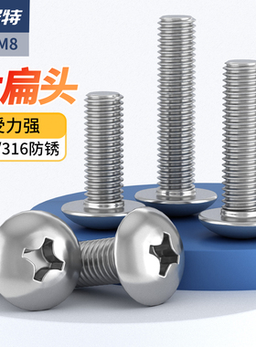 304不锈钢大扁头螺丝201十字螺钉半伞头316圆头螺丝钉M2M3M4-M6M8