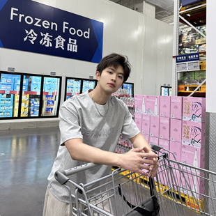 飞型记美式重磅立体字母钢印短袖t恤男夏季灰色宽松高级感上衣