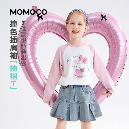 【花花推荐】MOMOCO/玛米玛卡女童长袖T恤2026秋季新款中大童洋气