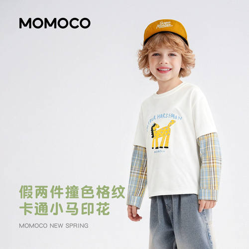 MOMOCO/玛米玛卡春季百搭童趣T恤78130235019