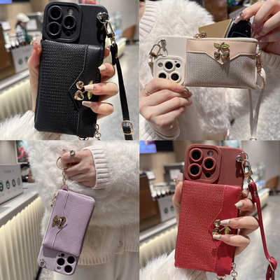 拉链款卡包适用oppoA6/A5pro钱包手机壳A3/A5X/A6V/A6S/A6L保护套斜挎背带A58/A57/A55/A97/A96女款潮A93a
