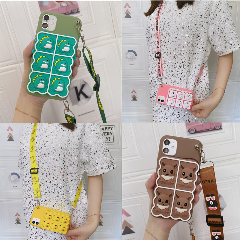 vivo苹果华为p40手机壳解压背带